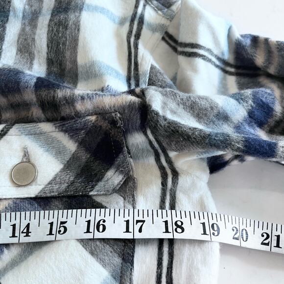 Zara cropped plaid flannel cropped overshirt shacket NWT size Small - Picture 14 of 15